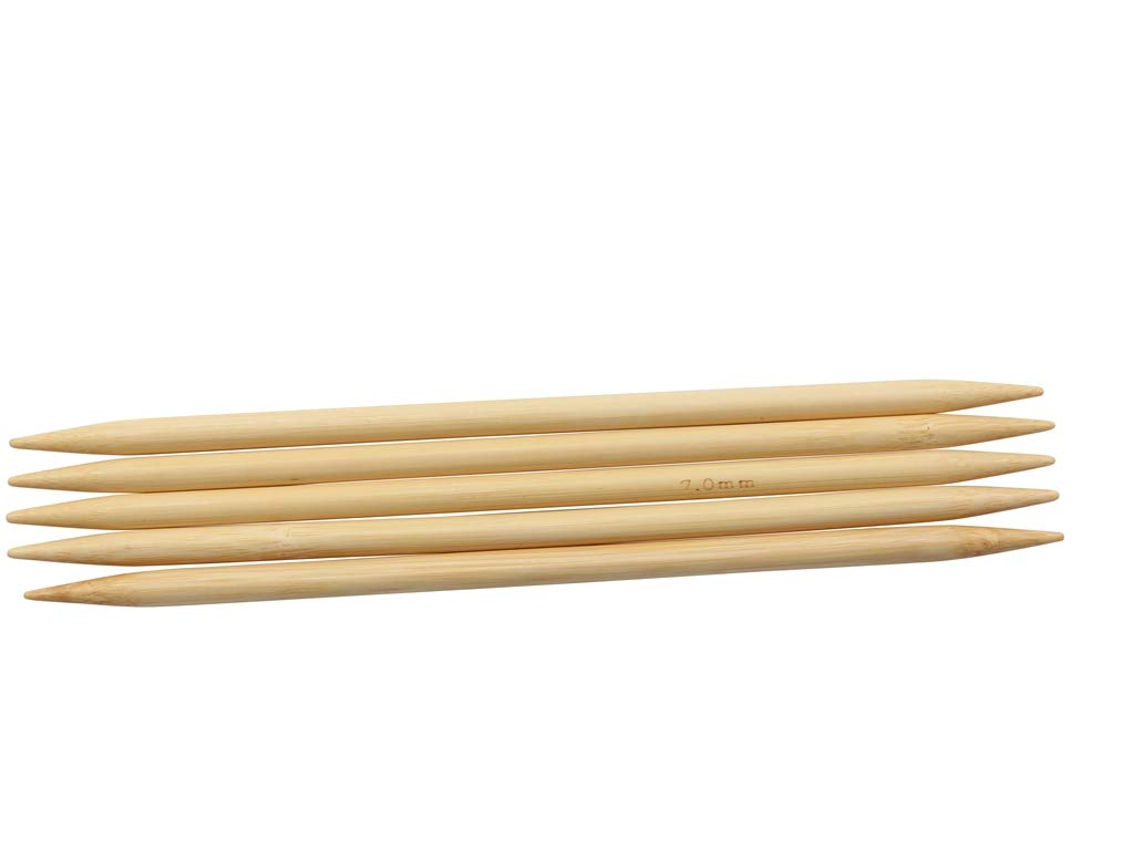 Glorex Bamboo Knitting Needles 7.0 mm 20 cm, Natural, 7 mm
