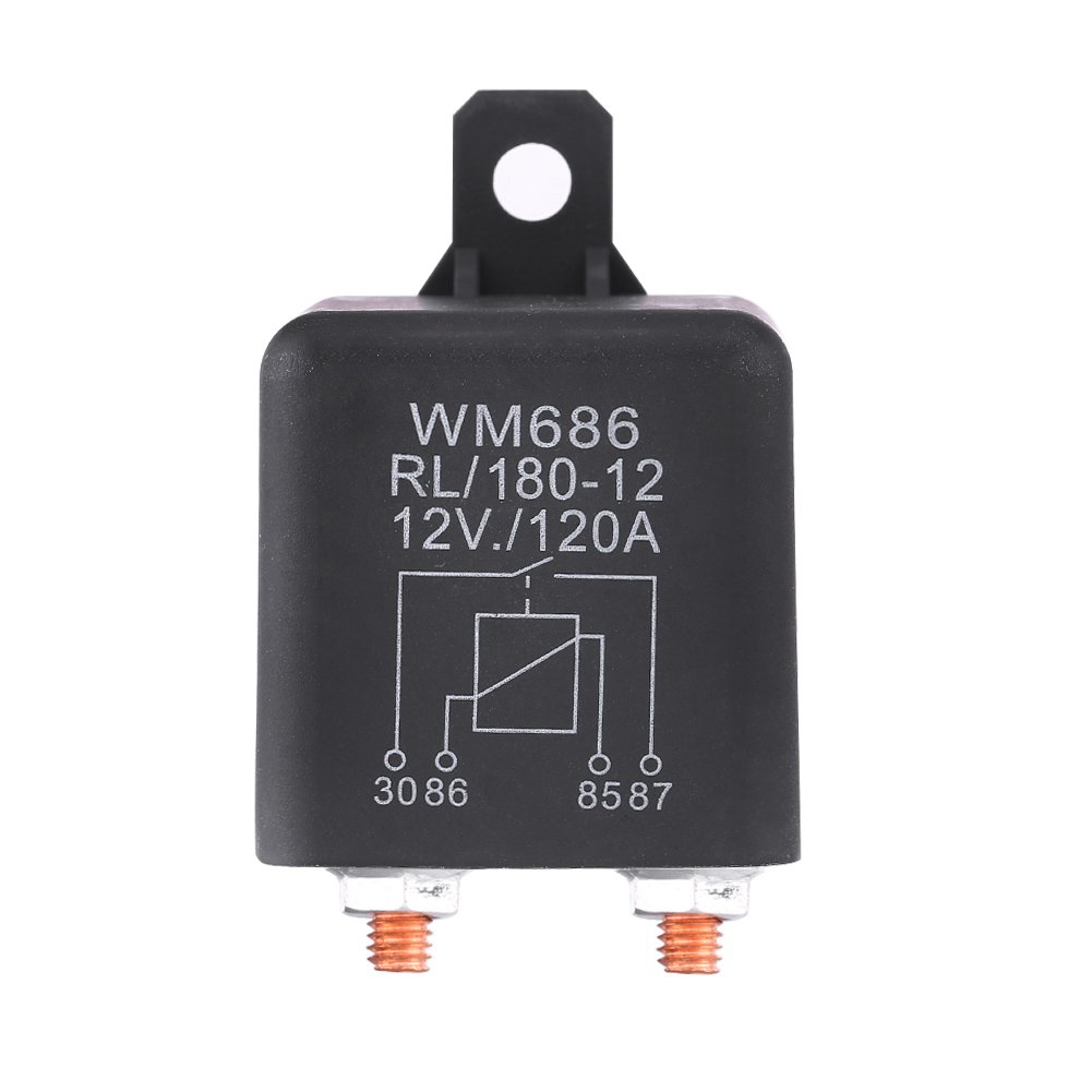 Yosoo 12V 120A Car Relay 4 Pin Heavy Duty Split On/Off Relay Black Box Battery Vehicle Van Boat