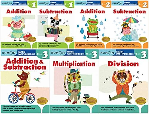 Kumon Math Workbooks Set Calculation I Grade 1 3 7 Books Kumon Publishing North America Amazon Com Books
