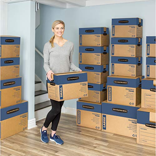 Bankers Box SmoothMove Prime Moving Boxes, Medium, 8Pack, (0062806