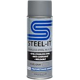 Paint, Stainless Steel in a Can, Urethane, Weldable, Non-Corrosive, Steel Gray, 12 oz Aerosol, Each