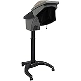 Salon Hair Steamer, 700W 7 Color Light Professional O3 Ozone Salon Micro Mister Height Adjust Hair Hairdressing Color Processor Machine HairTreatment Machine (Black)