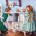 The Queen's Treasures American Vintage Stove & Fridge Wooden Furniture +Kitchen Tool & Food Accessory Play Set for 18 Inch Girl Dolls