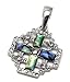 Nazareth Store Catholic Shell Jerusalem Cross Pendant Silver Crucifix for Women & Men Holy Land