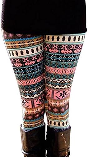 Fashion Women Warm Snowflake Knitted Printed Stretchy Leggings Winter Spring Cotton Stockings Pants