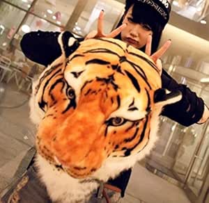 Wild Animal Tiger Head Bag Backpack Knapsack, Orange