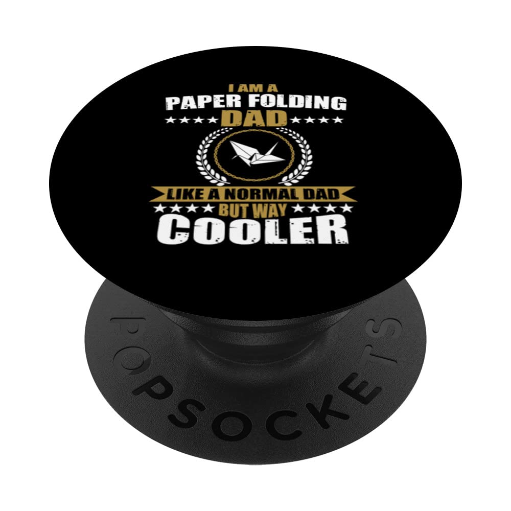 Funny Paper Folding Dad Japanese Origami Crane For Men PopSockets Swappable PopGrip