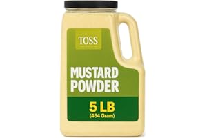 TOSS Ground Mustard Powder – 5 LB Bulk Cooking Spice | Dry Yellow Mustard for Seasoning, Marinades, Sauces & Pickling