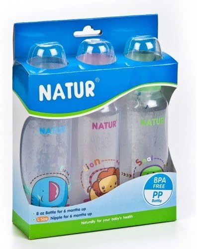 Feeding Bottle Baby Natur 8 Oz. Pack 3