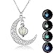 Moon Shape Necklace,Han Shi Women Luxury Pendants Chain Necklace Jewelry Xmas Birthday Gift