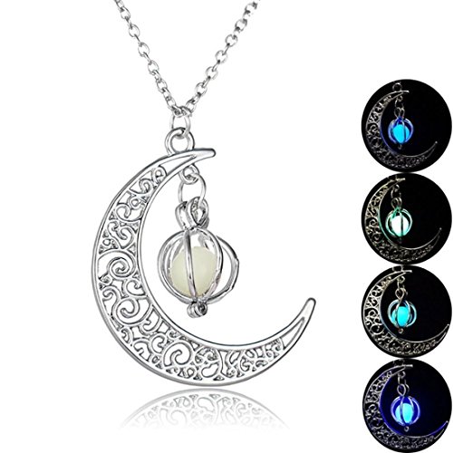 Moon Shape Necklace,Han Shi Women Luxury Pendants Chain Necklace Jewelry Xmas Birthday Gift Moon Shape Necklace,Han Shi Women Luxury Pendants Chain Necklace Jewelry Xmas Birthday Gift