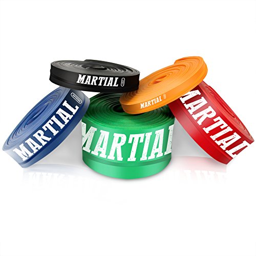Martial-Resistance-Baender-fuer-optimales-Training-Reissfeste-haltbare-Trainingsbaender-in-5-Staerken-mit-Beutel-Widerstandsbaender-fuer-alle-Muskelgruppen-Trainingsguide-Fitness-Band-Loop