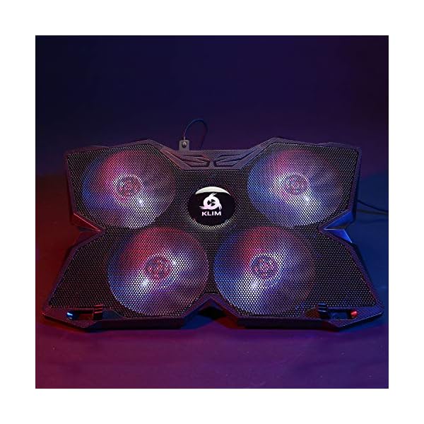 KLIM-Wind-Laptop-Cooling-Pad-The-Most-Powerful-Rapid-Action-Cooling-Fan-Laptop-Stand-with-4-Cooling-Fans-at-1200-RPM-USB-Fan-Compatible-New-2021-Version-White KLIM Wind Laptop Cooling Pad - More than 500 000 units sold - NEW 2023 - The Most Powerful Rapid Action Cooling Fan…