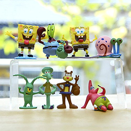 JAMOR Spongebob 8 Piece Collection Pineapple House Octopus House Krusty Krab (8) - Thumbnail 2