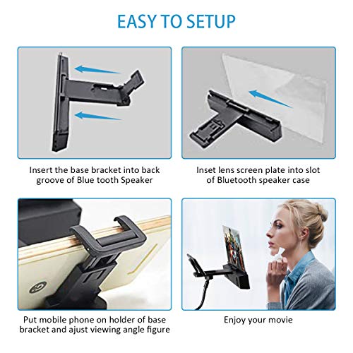 12-Phone-Screen-Magnifier-with-Bluetooth-Speaker-Gooseneck-Stand-JOYXEON-3D-Phone-Screen-Enlarger-Amplifier-Projector-Magnifing-Screen-Enlarger-Compatible-with-iPhone-and-Android-All-Smartphones