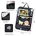 BRONZEMAN Kick Mats Backseat Organizer and Storage - Car Seat Back Protectors for Kids with 14