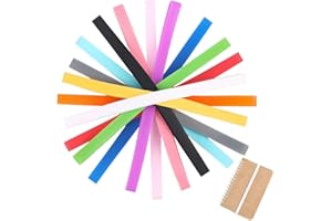 CRAFTYMELODY 24Pcs 12 Colors Silicone Rubber Bands Planner Elastic Bands Elastic Rubber Wrapping Band Colorful Stretch Band f