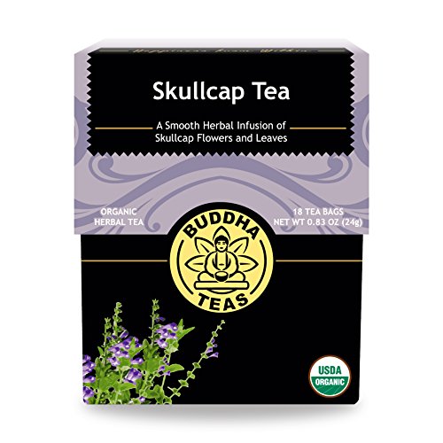 Organic Skull Cap Tea - Kosher, Caffeine Free, GMO-Free - 18 Bleach Free Tea Bags