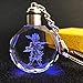 Dragon Ball Z Figure Super Saiyan Goku Crystal LED Pendant Key Chain
