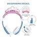 OneOdio Kids Over Ear Headphones - 85dB Volume Limited Headsets for Children, Durable, Adjustable, Lightweight Earphones with 3.5mm Jack for iPad, Kindle, Computers and Tablet (Crown Headband/Blue)