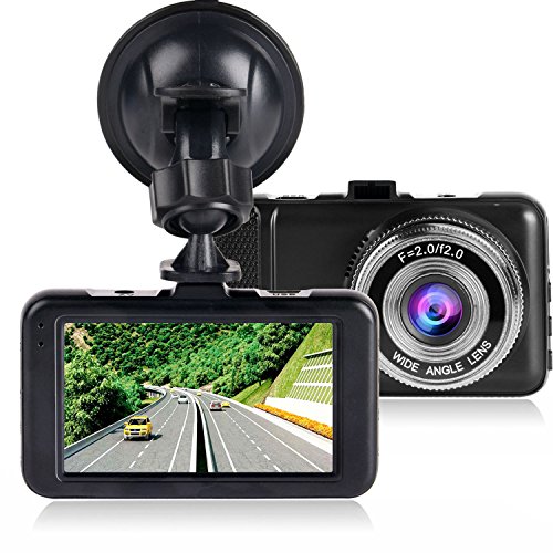 Click Here to See More Images Dash Cam, P-JING Car Dash Dashboard Cameras Vehicle DVR Full HD 1080P 130 Degree Wide Angle , Car Driving On-dash Video Recorder with G-Sensor Night Vision Loop Recording Parking Monitor WDR … …