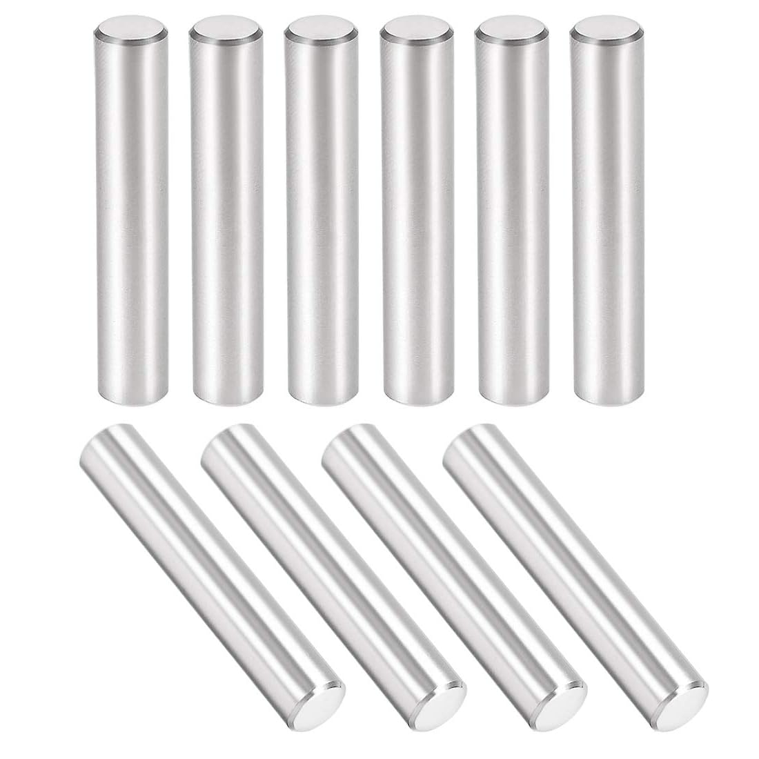 Unifizz 10Pcs 8 x 45mm Dowel Pin 304 Stainless Steel Shelf Pegs Support Shelves Silver Tone