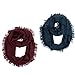 Lucky Leaf Women Thick Knit Winter Infinity Circle Loop Scarves Solid Color