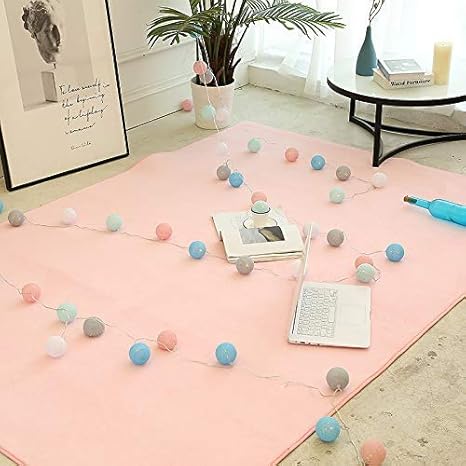 Amazon Co Jp 肥厚したコーラルベルベットプレーン畳敷物赤ちゃん安全な毛のないカーペットキッズマット滑り止め大型保育園敷物 リビング ルームパッドコーヒーテーブルブランケット クッション ヨガマット ブルー 140 0cm ホーム キッチン