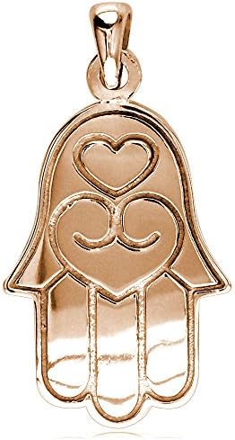 Large Hamsa, Hand of God Charm in 18K Pink, Rose Gold