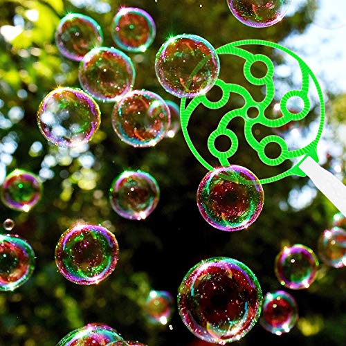 23 Pack Bubble Wands Set, Jumbo Colorful Bubble Wand Toy Set Bubble Making Wand with Dipping Dish for Kids and Adults Summer Outdoor Activity Party - Thumbnail 4