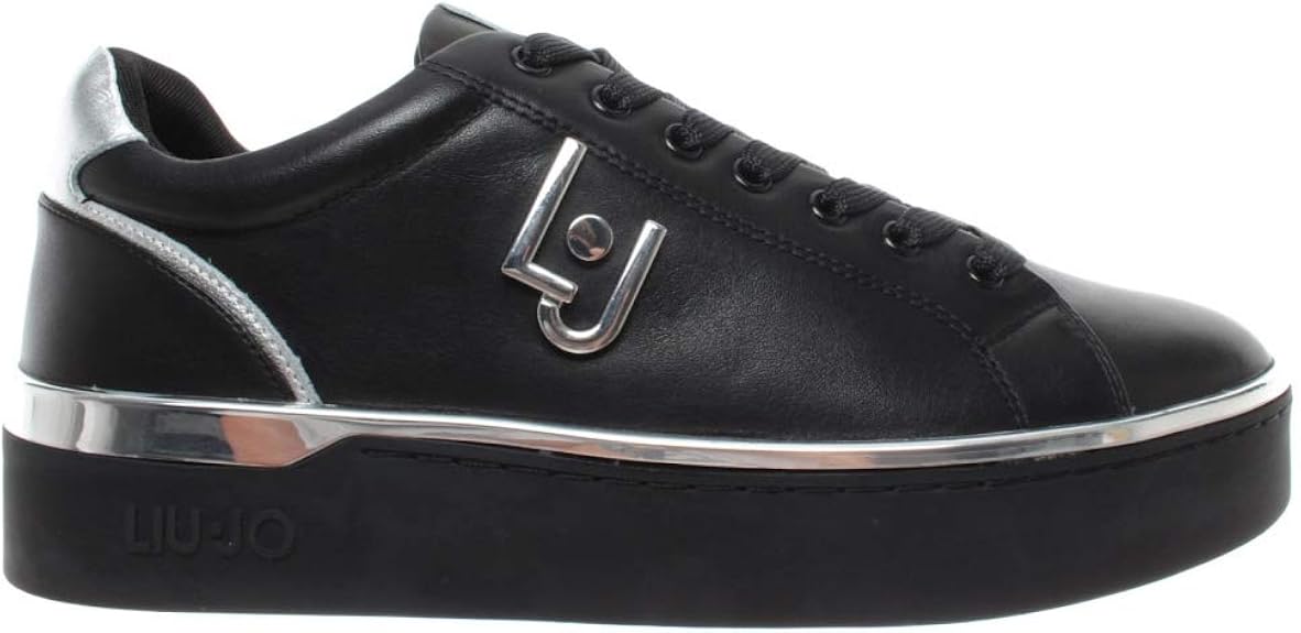 Liu Jo Sneakers Femmes Milano Silvia 01 Alt Black Cuir Noir Amazon.fr
