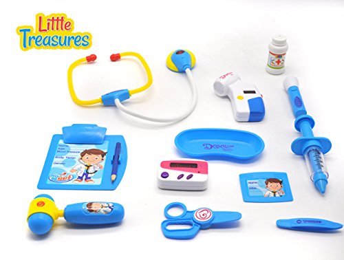 Little Treasures Medical Center Dr Set Kit with Real Working Accessories - Doctors Check-up Playing Set - Preschoolers Will Love to Play Doctor or Nurse with This Handy Medical kit