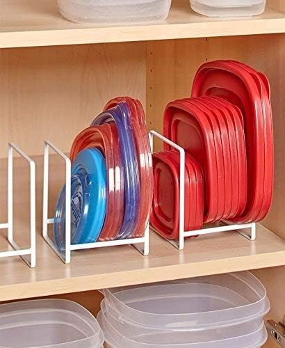 Set of 4 Small Dish/Lid Organizers (White)