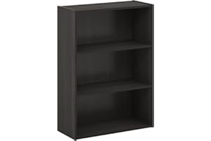 Furinno Pasir 3-Tier Open Shelf Bookcase, Espresso