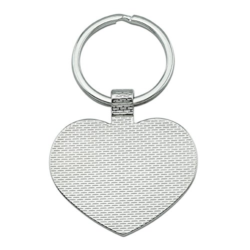 Cute Bat Cartoon Flying at Night Heart Love Metal Keychain Key Chain Ring