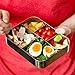 LunchBots Large Cinco Stainless Steel Lunch Container - Five Section Design Holds a Variety of Foods - Metal Bento Box - Dishwasher Safe - Stainless Lid -Pink Dots