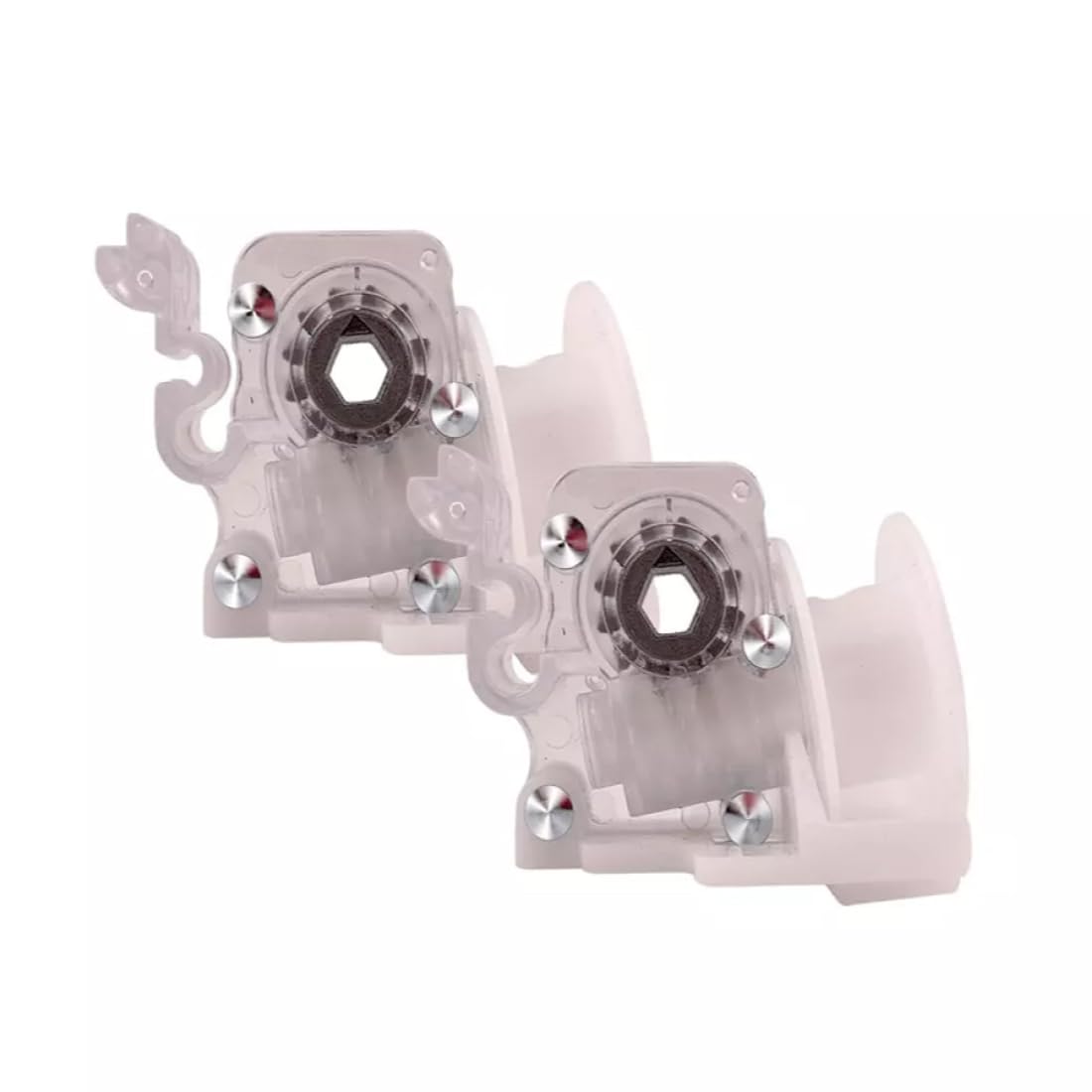 FiTspi 2Pcs Wood Venetian Blind Spares Parts Tilt Tilter Mechanism 48mm x 38mm Hex 6mm