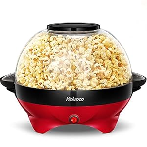 Yabano-Popcorn-Maker-5L-Popcorn-Popper-Machine-Nonstick-Plate-Electric-Stirring-with-Quick-Heat-Technology-Cool-Touch-Handles-Healthy-Less-Fat-800W Yabano Popcorn Maker Machine, 5L Popcorn Popper, Nonstick Plate, Electric Stirring with Quick-Heat Technology, Cool…
