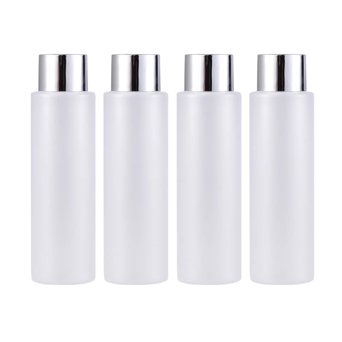 FRCOLOR 4 Pieces 200ml Empty Bottles with Flip Cap, Transparent Travel Bottle Containers Squeeze Lotion Bottles for Toiletry, Shampoo, Shower Gel, Cosmetics