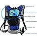 Hydration Pack with 2L Backpack Water Bladder 5 Points Improvement Newly Design Lightweight Outdoor Tactical Survival Reservoir Men Women Kids Camping Hiking Running Biking Bag (Blue)