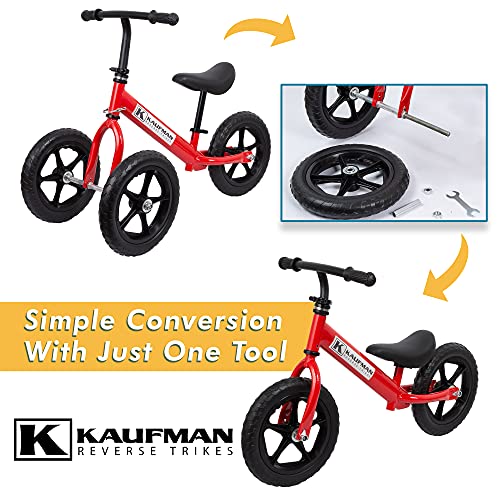 Kaufman Reverse Trikes with No Pedals for Kids 13 Years Old 2 in 1