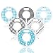 Blulu Clothing Rack Size Dividers Round Hanger Dividers Blue and Gray with Marker Pen, Dot, Star and Grid (6 Pieces)