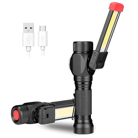 Coquimbo LED Arbeitsleuchte Taschenlampe Werkstattlampe, Faltbar USB wiederaufladbare mit magnetischen, für Home Workshop Aut