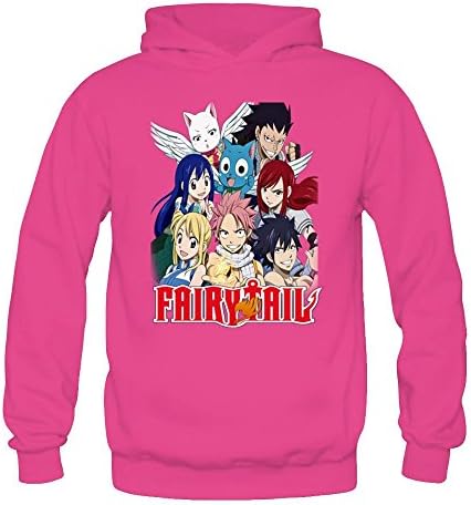 Akrcnit Women Long Sleeve Sweatshirt Hoodies for Fairy Tail Team Natsu Animes Cosplay XXL Pink
