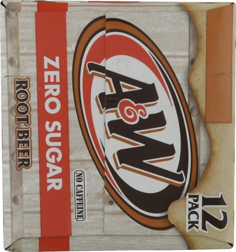 A&W ZERO SUGAR ROOT BEER SODA, 12 FL OZ CANS, 12 PACK