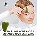 Jade Roller With Gua Sha Scraper For Face | Beauty Roller to Improve the Appearance of Your Skin, Provide Relaxation, Massage Your Face Care Routine | Real 100% Natural Jade Stone Kit for Face & Neckthumb 3
