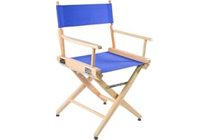 Filmcraft Short Director Chairs (Natural Frame/Blue Canvas)