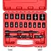 CASOMAN 1/2-Inch Drive Shallow Impact Socket Set, Metric, 10mm-32mm, CR-V, 6-Point, 20-Piece 1/2