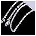 Fashion 925 Jewelry Classic Distort Rope Beautiful Sterling Silver Necklace Chain For Women Men
