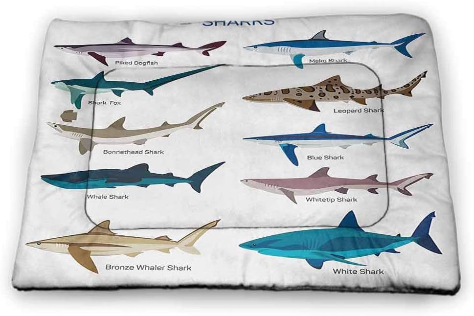 DayDayFun Shabby Chic Patterned Pet Pad Vintage Garden Spring Season Seamless Image Flowers Leaves Image Pet Mats for Food and Water Baby Blue White Purple